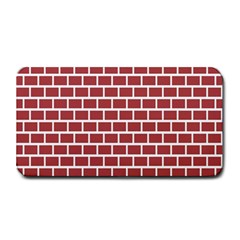 Brick Line Red White Medium Bar Mats by Mariart