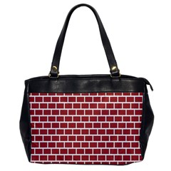 Brick Line Red White Office Handbags by Mariart