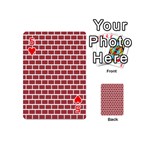 Brick Line Red White Playing Cards 54 (Mini)  Front - Heart5
