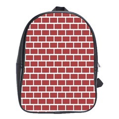 Brick Line Red White School Bags (xl)  by Mariart