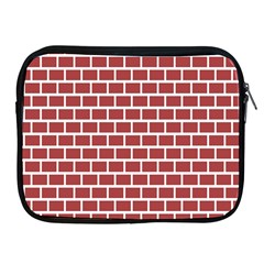 Brick Line Red White Apple Ipad 2/3/4 Zipper Cases