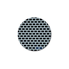 Bricks Black Blue Line Golf Ball Marker (10 Pack)