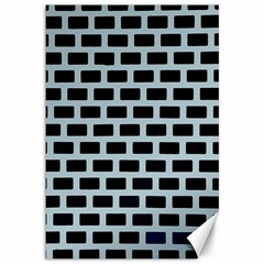 Bricks Black Blue Line Canvas 12  X 18  