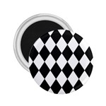 Broken Chevron Wave Black White 2.25  Magnets Front