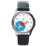 Celebration Injecting Round Metal Watch Front