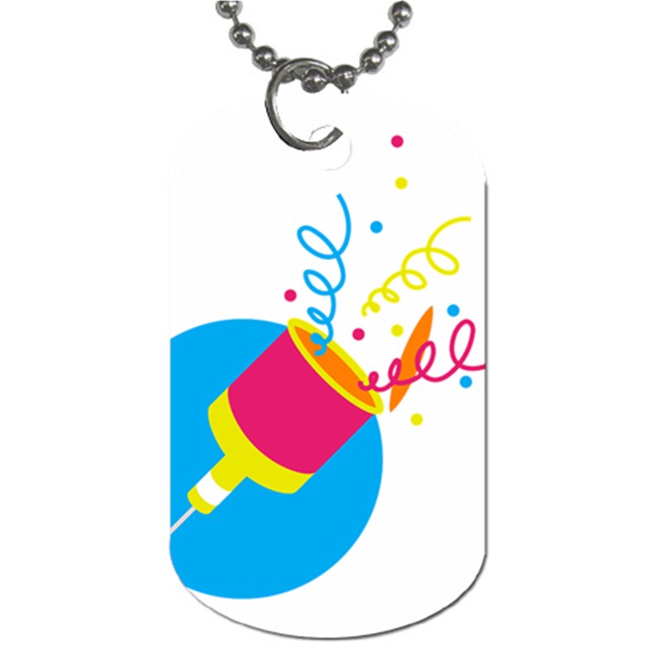 Celebration Injecting Dog Tag (One Side)