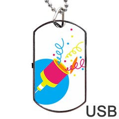 Celebration Injecting Dog Tag Usb Flash (two Sides)