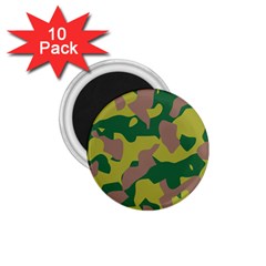 Camouflage Green Yellow Brown 1 75  Magnets (10 Pack)  by Mariart