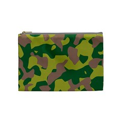 Camouflage Green Yellow Brown Cosmetic Bag (medium)  by Mariart