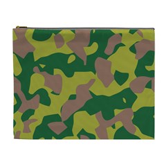 Camouflage Green Yellow Brown Cosmetic Bag (xl)