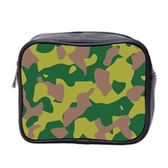 Camouflage Green Yellow Brown Mini Toiletries Bag 2-side by Mariart