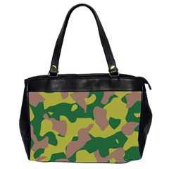 Camouflage Green Yellow Brown Office Handbags (2 Sides) 