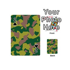 Camouflage Green Yellow Brown Playing Cards 54 (mini) 