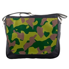 Camouflage Green Yellow Brown Messenger Bags by Mariart