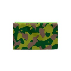 Camouflage Green Yellow Brown Cosmetic Bag (xs) by Mariart