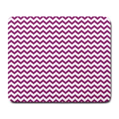 Chevron Wave Purple White Large Mousepads