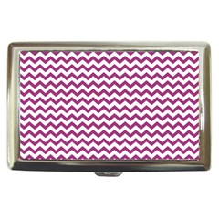 Chevron Wave Purple White Cigarette Money Cases by Mariart