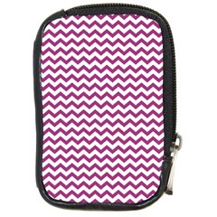 Chevron Wave Purple White Compact Camera Cases by Mariart