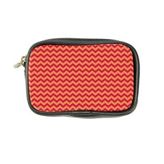 Chevron Wave Red Orange Coin Purse by Mariart