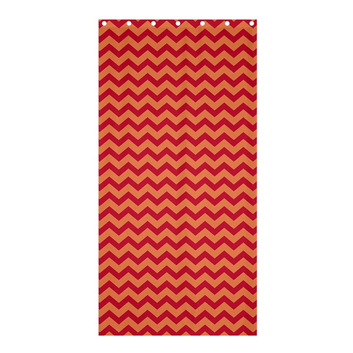 Chevron Wave Red Orange Shower Curtain 36  x 72  (Stall) 