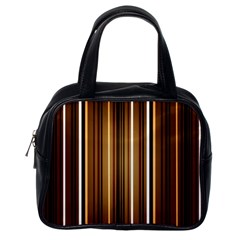 Brown Line Image Picture Classic Handbags (one Side)