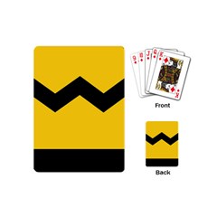 Chevron Wave Yellow Black Line Playing Cards (mini) 