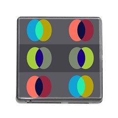 Circles Line Color Rainbow Green Orange Red Blue Memory Card Reader (square) by Mariart