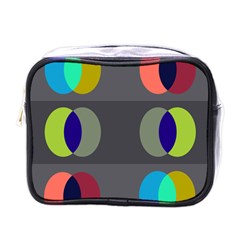 Circles Line Color Rainbow Green Orange Red Blue Mini Toiletries Bags by Mariart