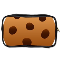 Cookie Chocolate Biscuit Brown Toiletries Bags 2-side