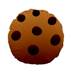 Cookie Chocolate Biscuit Brown Standard 15  Premium Round Cushions by Mariart