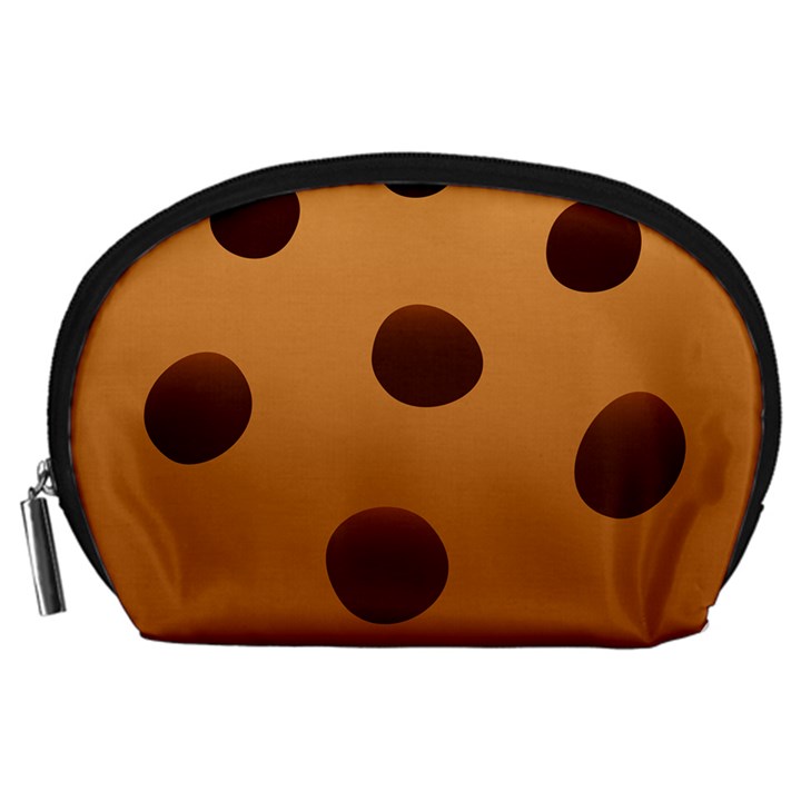 Cookie Chocolate Biscuit Brown Accessory Pouches (Large) 