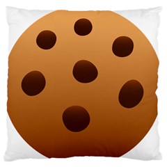Cookie Chocolate Biscuit Brown Large Flano Cushion Case (one Side)