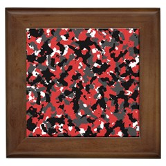 Bloodshot Camo Red Urban Initial Camouflage Framed Tiles