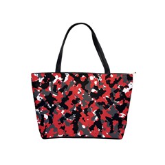 Bloodshot Camo Red Urban Initial Camouflage Shoulder Handbags by Mariart