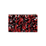 Bloodshot Camo Red Urban Initial Camouflage Cosmetic Bag (Small)  Back