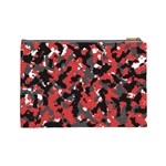 Bloodshot Camo Red Urban Initial Camouflage Cosmetic Bag (Large)  Back