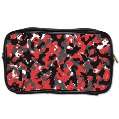 Bloodshot Camo Red Urban Initial Camouflage Toiletries Bags 2-side by Mariart