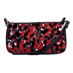 Bloodshot Camo Red Urban Initial Camouflage Shoulder Clutch Bags by Mariart