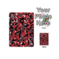 Bloodshot Camo Red Urban Initial Camouflage Playing Cards 54 (mini)  by Mariart