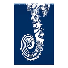 Coral Life Sea Water Blue Fish Star Shower Curtain 48  X 72  (small) 