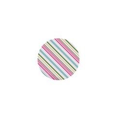 Diagonal Stripes Color Rainbow Pink Green Red Blue 1  Mini Magnets by Mariart