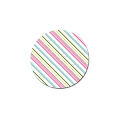 Diagonal Stripes Color Rainbow Pink Green Red Blue Golf Ball Marker