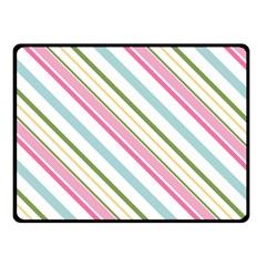 Diagonal Stripes Color Rainbow Pink Green Red Blue Fleece Blanket (small) by Mariart