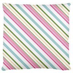 Diagonal Stripes Color Rainbow Pink Green Red Blue Standard Flano Cushion Case (two Sides)