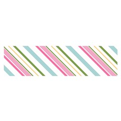 Diagonal Stripes Color Rainbow Pink Green Red Blue Satin Scarf (oblong) by Mariart