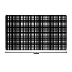 Crosshatch Target Line Black Business Card Holders by Mariart