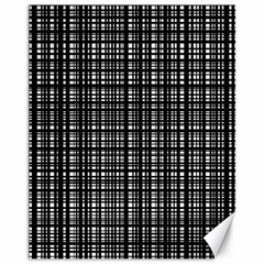 Crosshatch Target Line Black Canvas 11  X 14   by Mariart