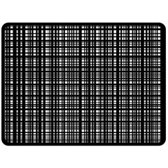 Crosshatch Target Line Black Double Sided Fleece Blanket (large)  by Mariart