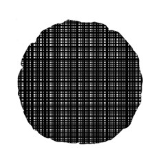 Crosshatch Target Line Black Standard 15  Premium Flano Round Cushions by Mariart