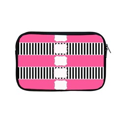 Custom Water Bottle Labels Line Black Pink Apple Macbook Pro 13  Zipper Case by Mariart